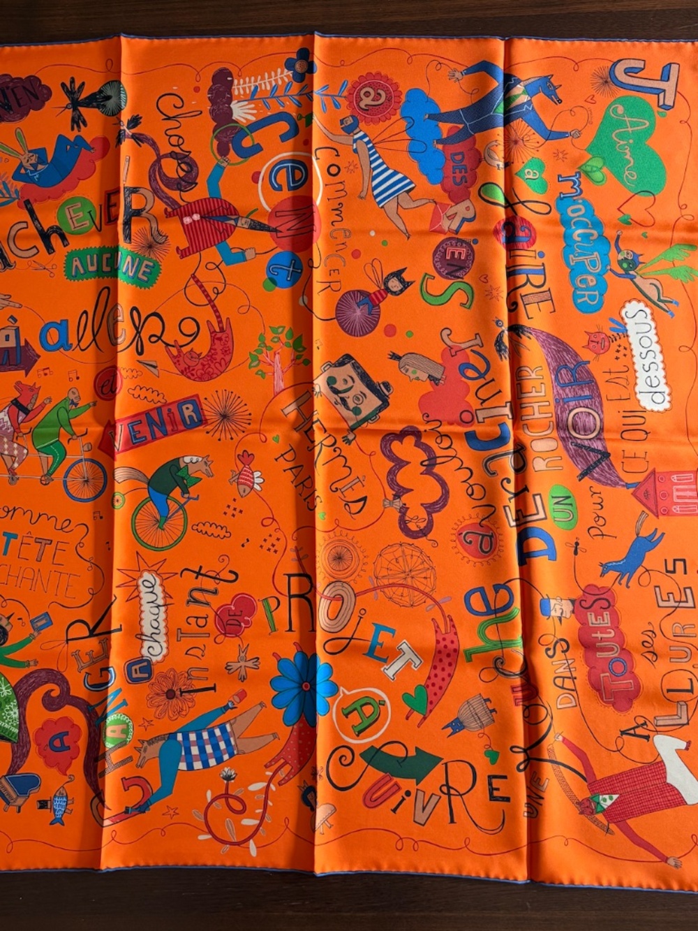 Authentic Hermes 90cm Silk Twill Scarf - "Sieste au Faubourg" - Picture 1 of 5